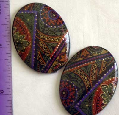 6- Sparkle Filled Crafting Flat Backs for Jewelry Altered Art Crafts and More!