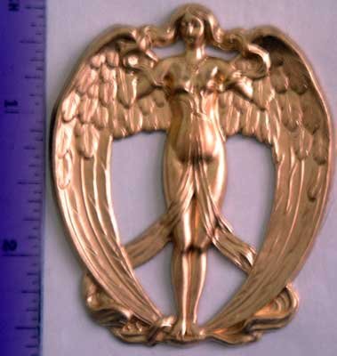 Angel Wings Raw Brass Jewelry Craft Altered Art Clay Mold Design
