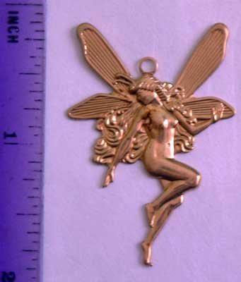 Fairy Fantasy Raw Brass Jewelry Craft Altered Art Clay Mold Design