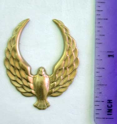 Dove Bird Raw Brass Jewelry Craft Altered Art Clay Mold Design