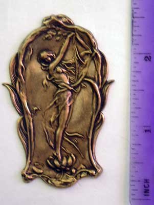 Lily Flower Muse Raw Brass Jewelry Craft Altered Art Clay Mold Design