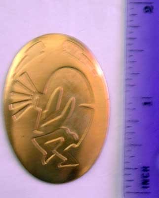 Kokopelli Raw Brass Jewelry Craft Altered Art Clay Mold Design