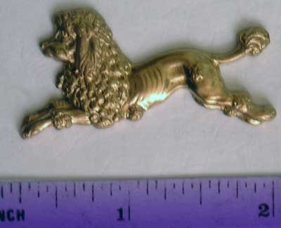 Poodle Jump Raw Brass Jewelry Craft Altered Art Clay Mold Design