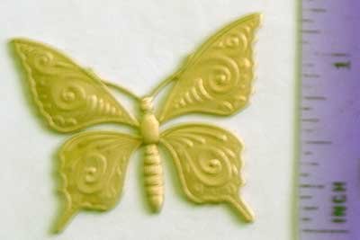 Butterfly #2 Raw Brass Jewelry Craft Altered Art Clay Mold Design