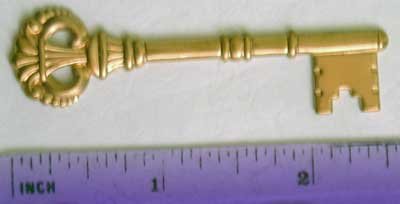 Skeleton Key Raw Brass Jewelry Craft Altered Art Clay Mold Design