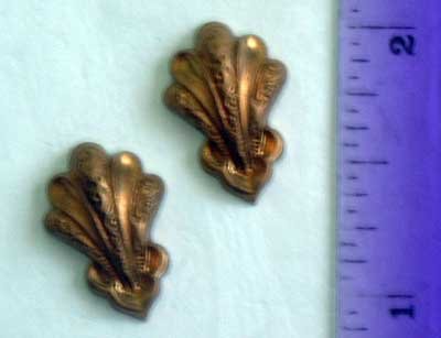 Scallop Accents Set/8 Raw Brass Jewelry Craft Altered Art Clay Mold Design