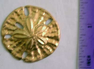 Sand Dollar Raw Brass Jewelry Craft Altered Art Clay Mold Design