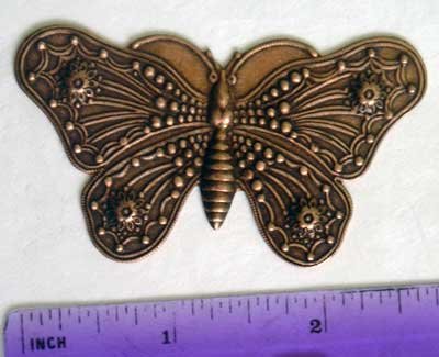 Butterfly Moth Copper Oxide Jewelry Craft Altered Art Clay Mold Design