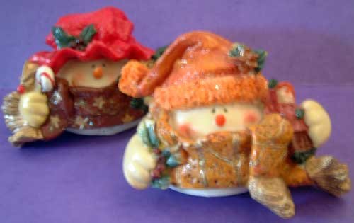 Candle Toppers (2) Snowman Snow Man Snowmen Holiday Winter