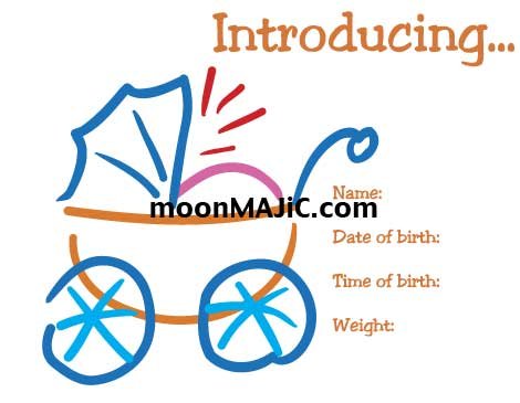 Birth Announcement - SINGLE - You Print Quantity Needed! NO SHIPPING!