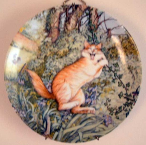 Zoe's Cats TARZAN Collector Cat Plate by Zoe Stokes MINT Vintage