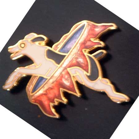 Jack Russel Terrier Fire Hoop Pin by WM Spear Design