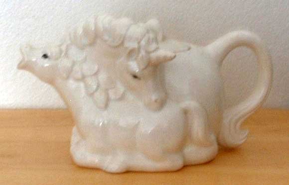 Unicorn & Babe Teapot Tea Pot Vintage Fantasy