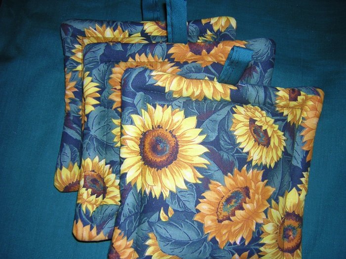 Potholders sunflower theme