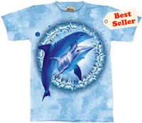 Dolphin Pair Dye T-Shirt by The Mountain M,L,XL