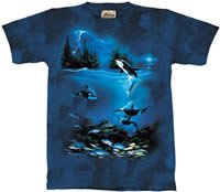Stormy Night Killer Whale T-Shirt by The Mountain M,L,XL