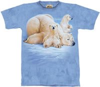Polar Bears Lounging T-Shirt by The Mountain M,L,XL