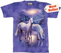 Mystical Horses T-Shirt by The Mountain 2XL, 3XL