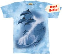 Four Dolphins T-Shirt by The Mountain 2XL 3XL