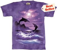 Romancing the Moon Dolphin T-Shirt by The Mountain 2XL 3XL