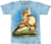 Three Otters T-Shirt by The Mountain 2XL 3XL