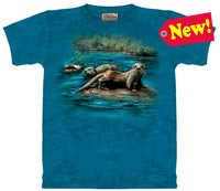 European River Otters T-Shirt by The Mountain 2XL 3XL