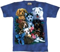 Puppies & Flowers Puppy T-Shirt by The Mountain 2XL 3XL