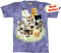Kitten Collage T-Shirt by The Mountain M L XL