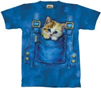 Kitty Overalls Kitten T-Shirt by The Mountain M L XL