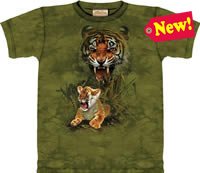 Tiger Growl T-Shirt by The Mountain M L XL