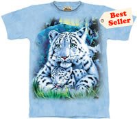 White Tiger Mother & Cub T-Shirt by The Mountain M L XL
