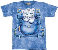 Pocket Tiger Cub Overalls T-Shirt by The Mountain M L XL