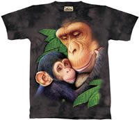 Chimpanzee Mother & Baby T-Shirt by The Mountain M L XL