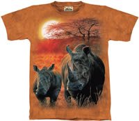 Rhino Mother & Baby T-Shirt by The Mountain M L XL