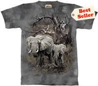 Mother & Baby Elephant T-Shirt by The Mountain M L XL