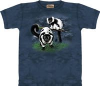 Black & White Lemurs Lemur T-Shirt by The Mountain M L XL
