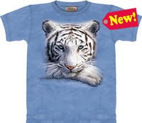 Resting White Tiger T-Shirt by The Mountain 2XL 3XL
