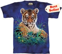 Tiger Cub in Grass T-Shirt by The Mountain 2XL 3XL