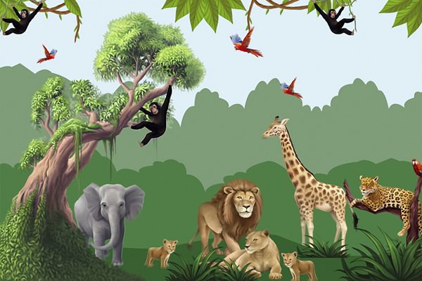 Jungle Adventures Mural Large