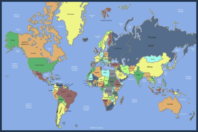 Dark World Map Mural
