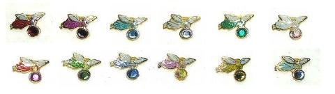 Birthstone Angel Charm