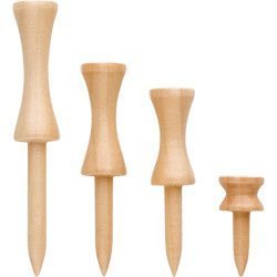 200 1 1/4" step down golf tees - Natural