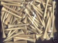 1,000 2 1/8" golf tees - Natural