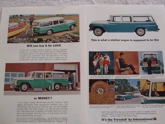 2 International Harvester Travelall magazine ads Free Shipping