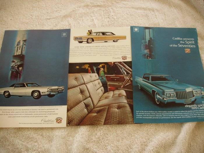 3 Cadillac full page magazine ads Free Shipping