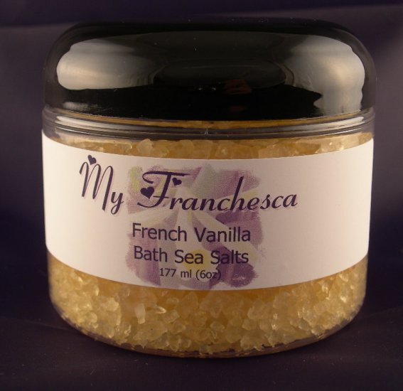 My Franchesca Creamy Coconut Bath Sea Salts in a 6oz Jar