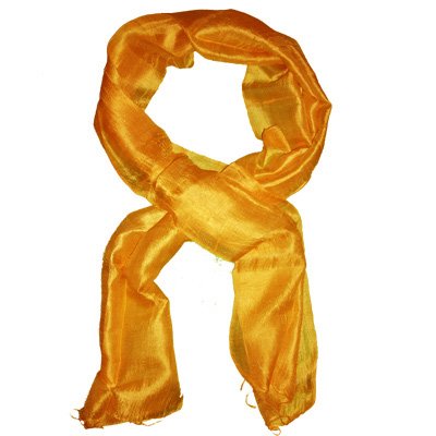 Thai Silk Scarf Orange Color Medium Size