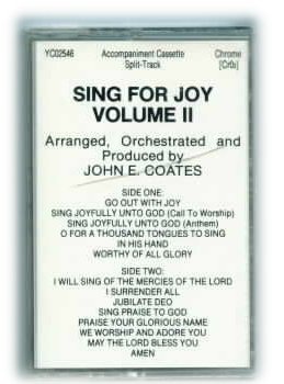 SING FOR JOY VOL 2 John Coates Choral Collection Accompaniment Track Tape