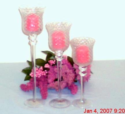 3 Pieces Set Stem Votive Candle Holder