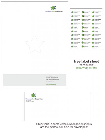 Microsoft Word Stationery Template: Corporate Star